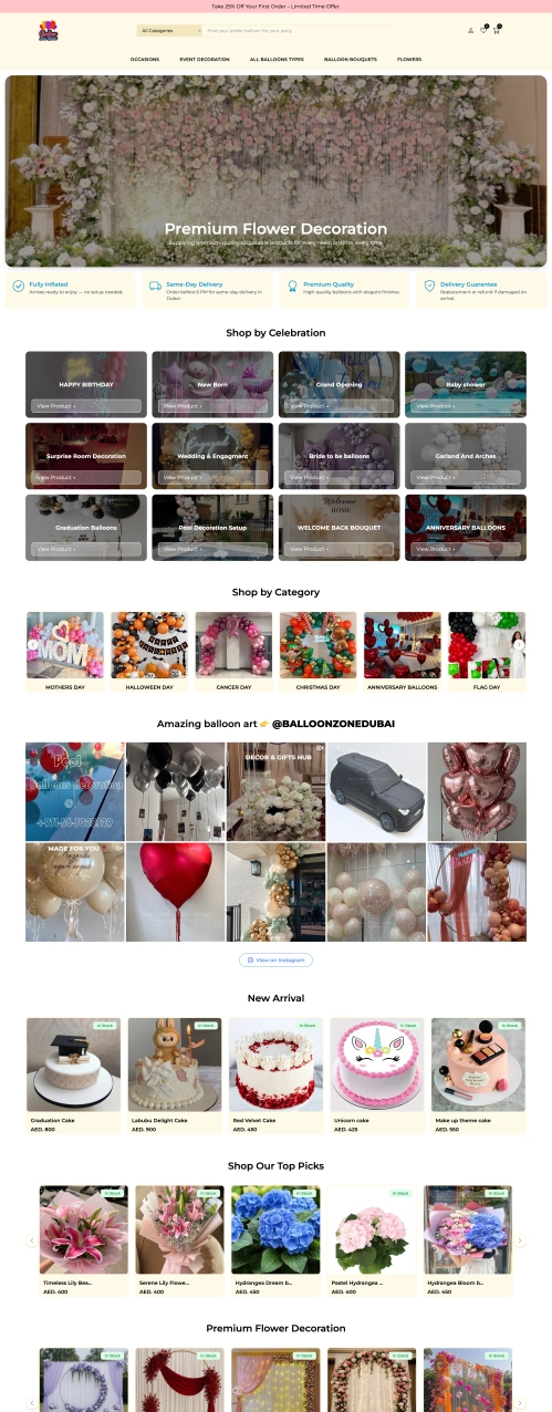 Balloon Decorators Dubai